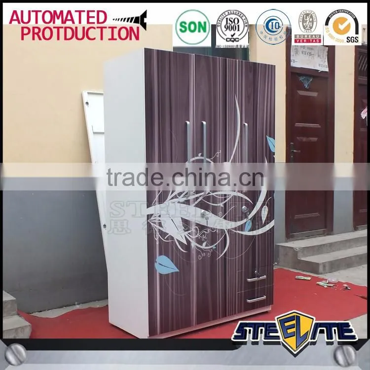 Hot sale Indian almirah steel home use wardrobe household clothes closet
