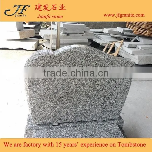 Grey Granite Wave Cover Plate Poland Style Tombstone & Monument