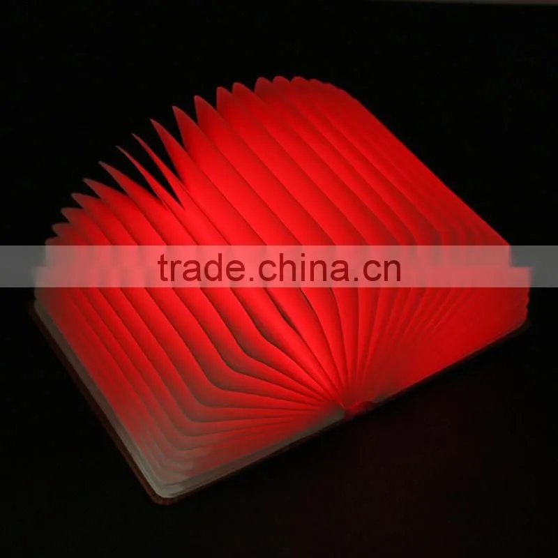 Folding LED Nightlight Creative LED Book Light Lamp Best Home Novelty Decorative USB Rechargeable Lamps White/Warm/Blue/Red