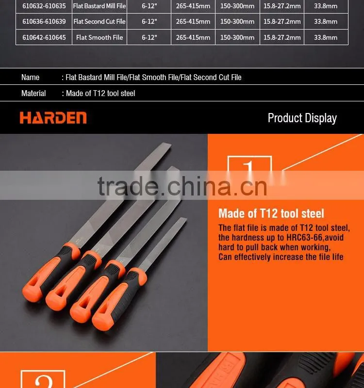 High Quality Flat Smooth Hand Tools Files With Soft Handle