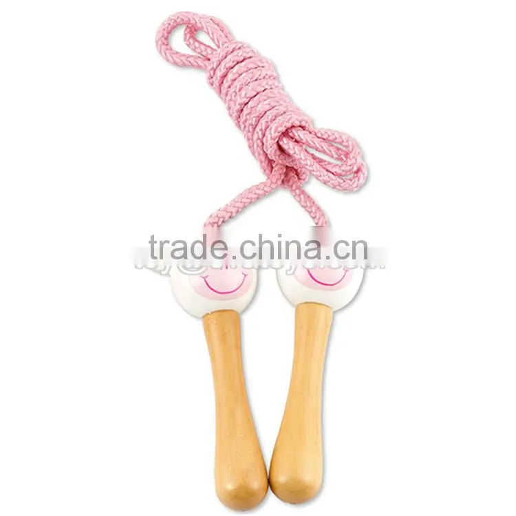Wholesale multi-function children speed jump rope with wooden handle W01A120-S