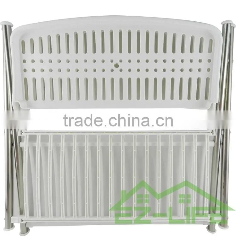 2017 Best foldable stianless steel shape V Kitchen Table storage dish drying rack