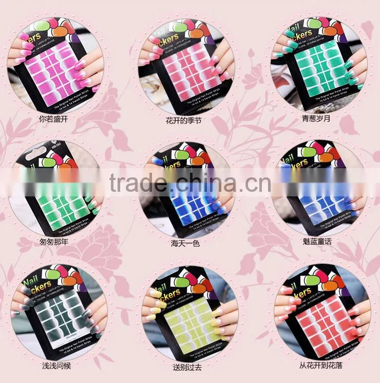 High quality gradient color nail sticker, Gradient nail stick Fashion Nail art