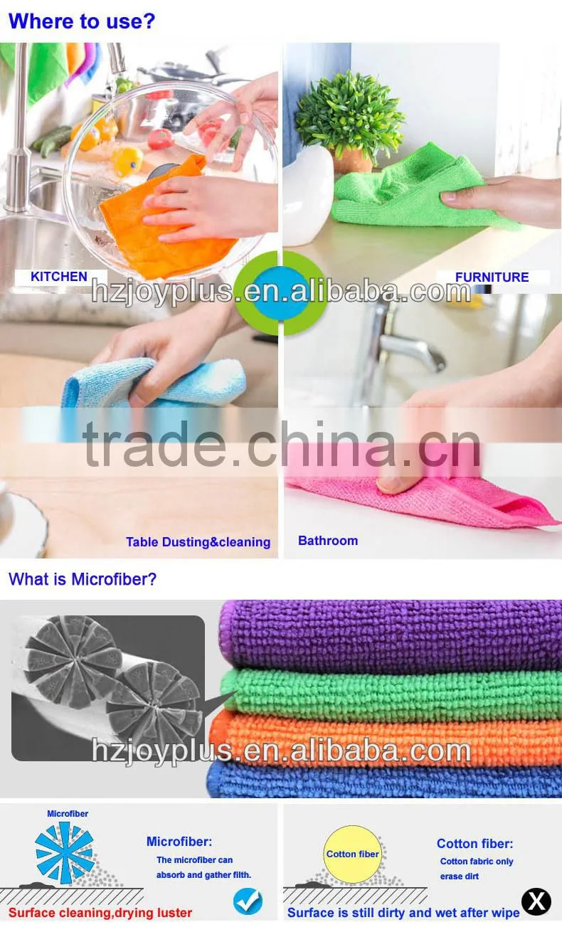 80% polyester 20% Polyamid Material Microfiber Cleaning Cloth