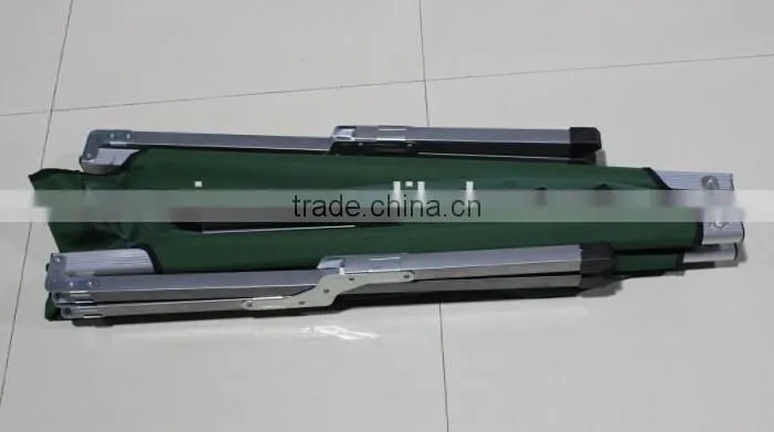 Fabric folding bed for camping