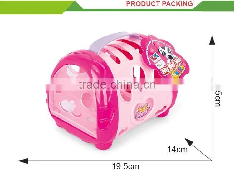 Funny indoor play set plush pet dog house toy kids gift wholesale