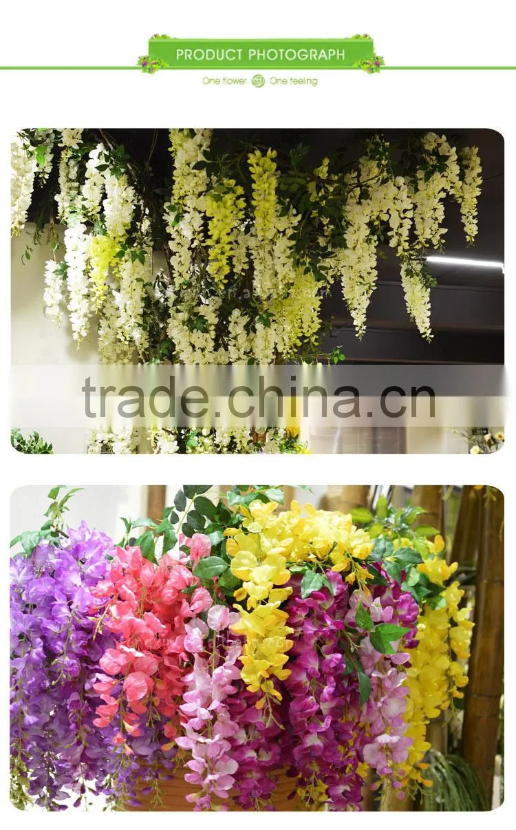 decorative artificial flower home handicraft silk wistaria wedding decoration centerpieces