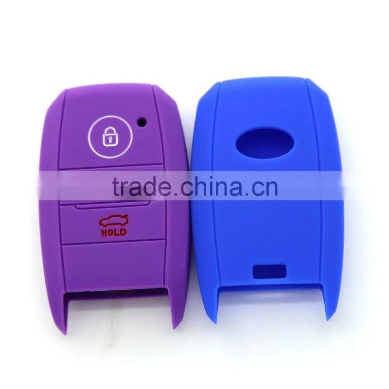 Factory supply silicone car key case for kias silicone car key cover for Kias K3 folding key case