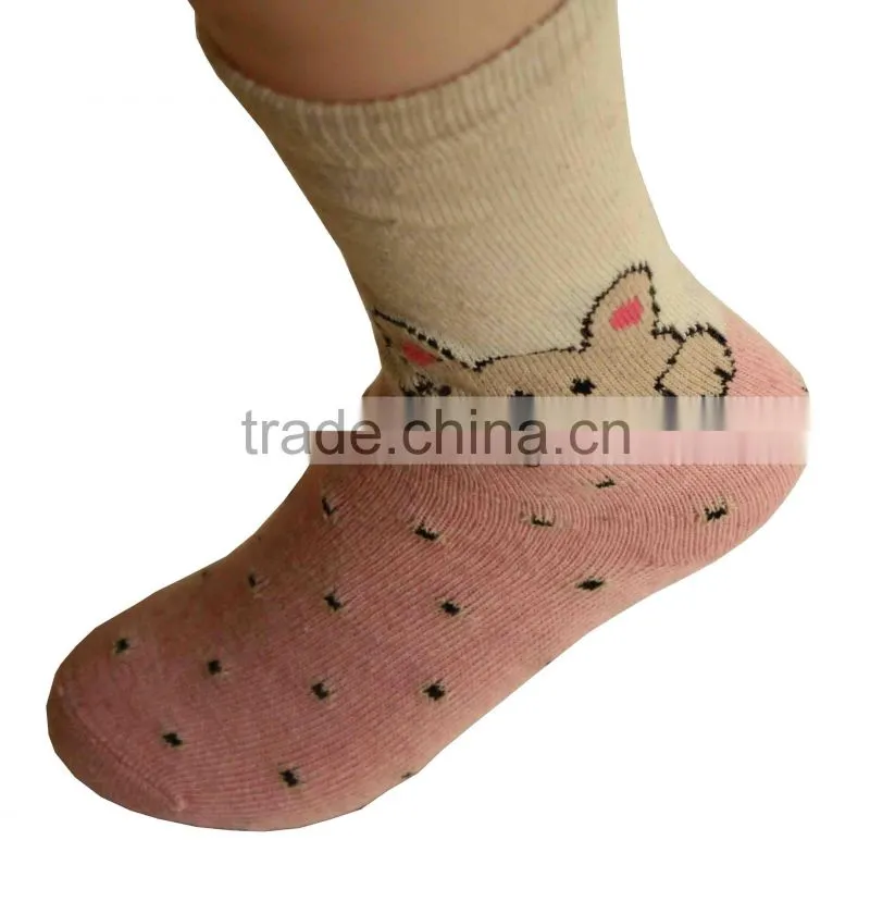 Cute bear rabbit fur socks for children
