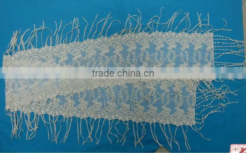 2013 fashion lace crochet edging summer scarf