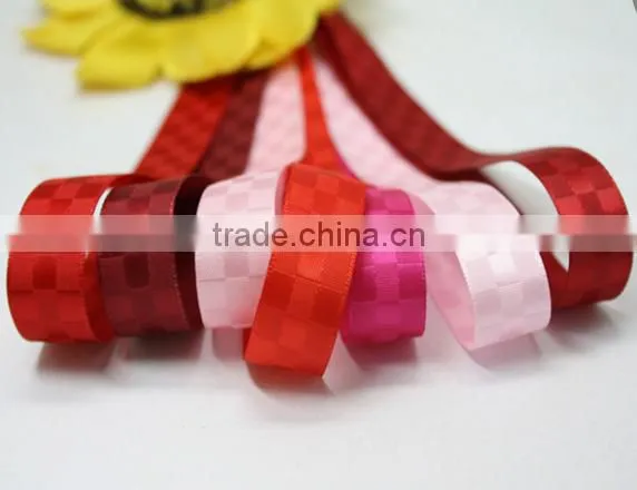 hi-ana ribbon 150 Top grade fashion 100% polyester multi color glitter wired plaid ribbon