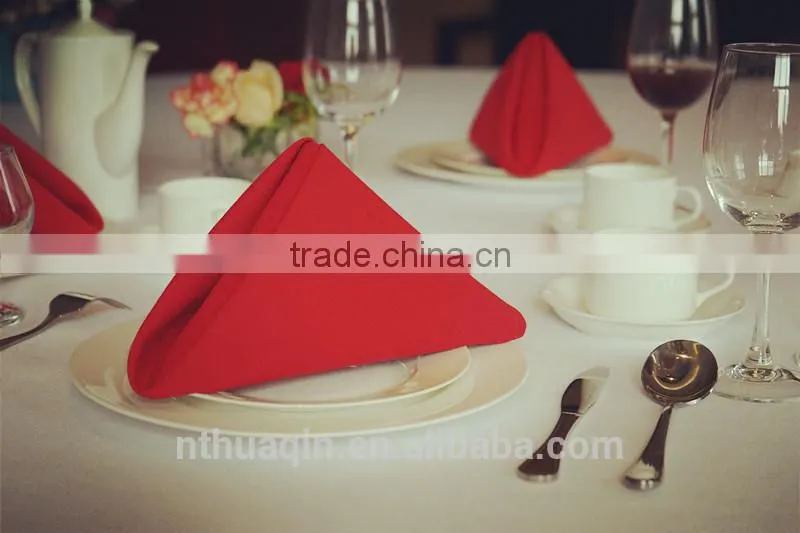 100%spun polyester table linens and spun poly napkins