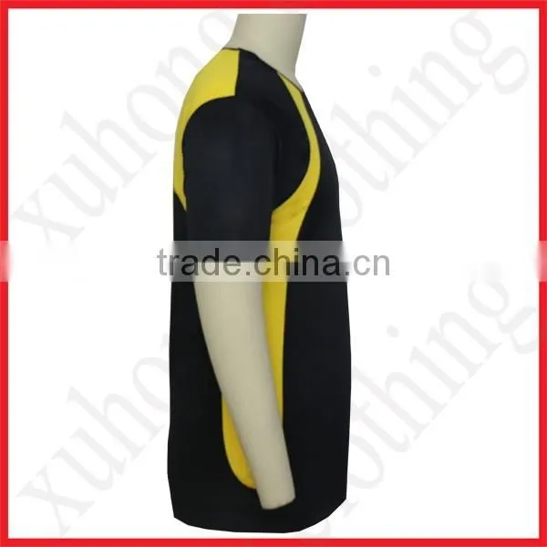 black yellow raglan sleeve 100 poliestere t shirt sports