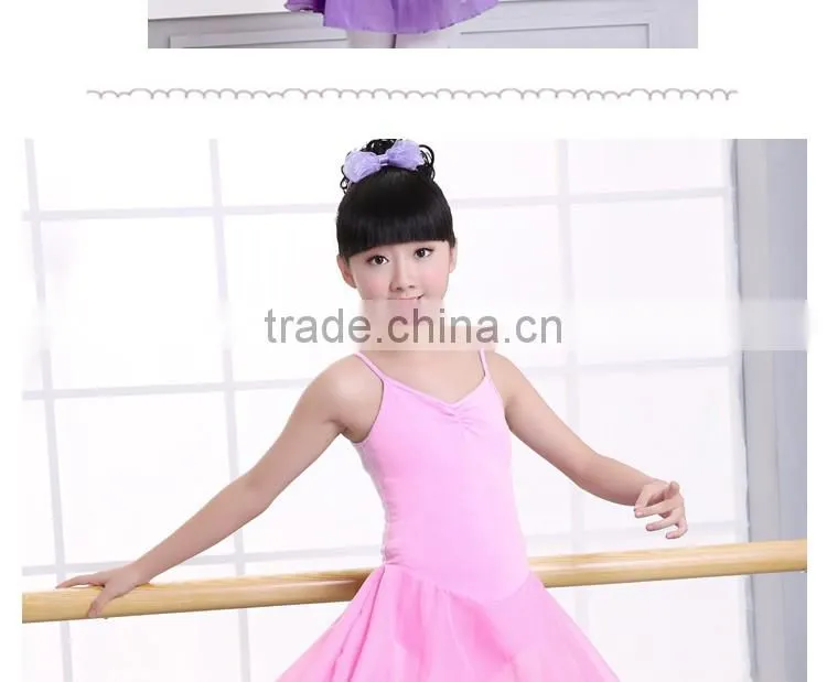 Ballet Dance Wear Chiffon Dress Ballet Leotard Shoulder Straps Style Girls Ballet Dance Costumes
