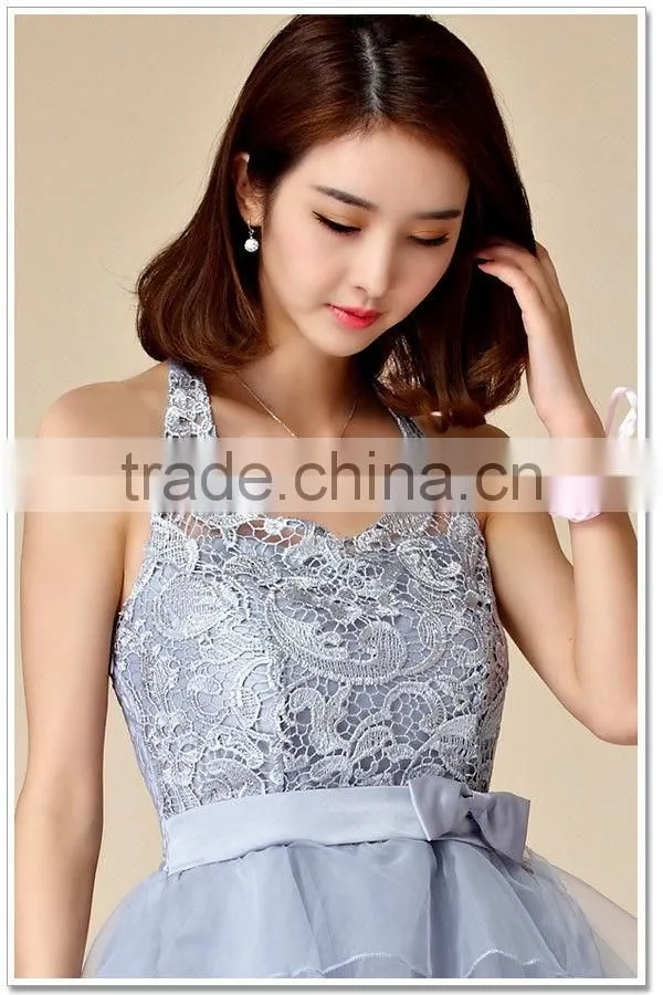 Fashion Women Halter Neck Formal Sexy Lace Bridesmaid Dress Ladies Off Shoulder Ball Gown Wedding Party Dresses