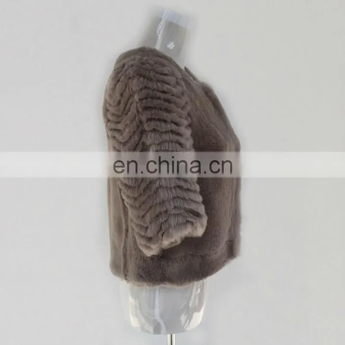 2013 stylish genuine rabbit fur coat winter wear Korean women