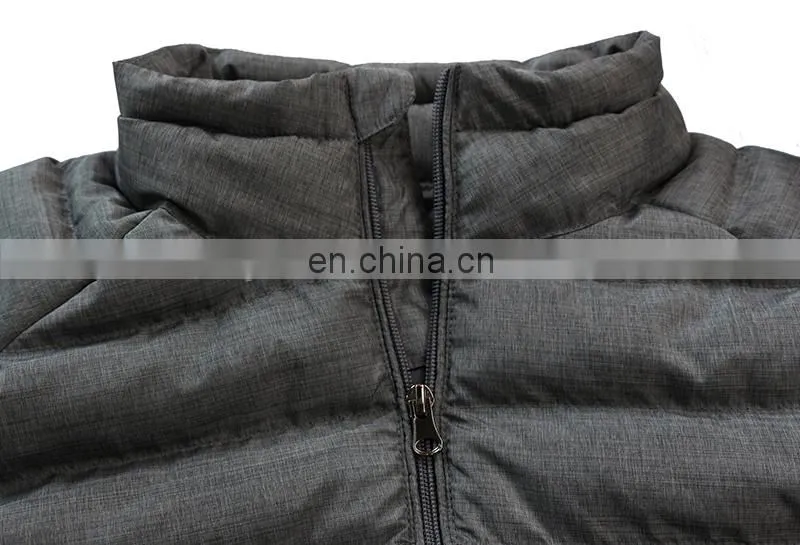 Men's OEM high quality soft shell padded jacket , grey color winter jacket with padding .
