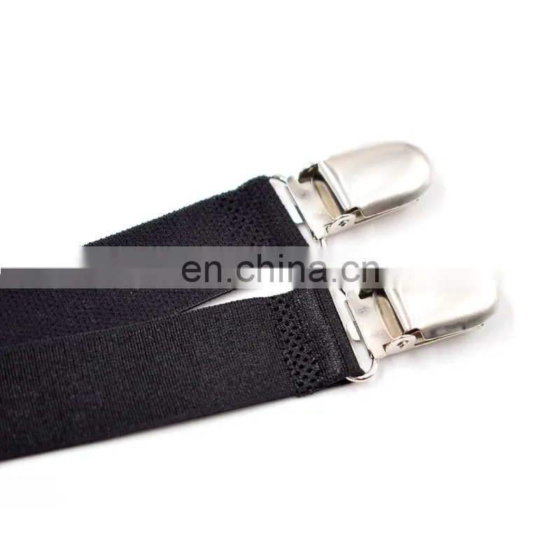 2017 yiwu longkang wholesale fashion Metal Button Stretching Shirt Stays Adjustable Size Suspender Most Protective Garter Belts