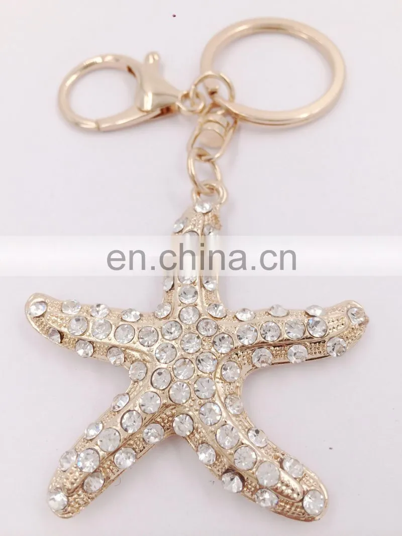 Hot Sale Lovely Starfish Key Chain Summer Style Keychains