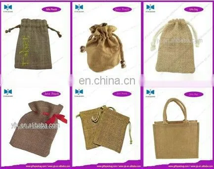 wholesale burlap fabric wine bottle bag