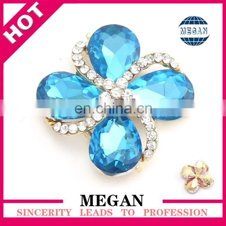 silver square rhinestone buttons For Hair bow /Shoes Wedding Accessories Supplies