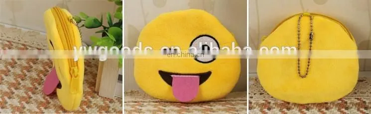 30 styles of creative plush emoji coin purse