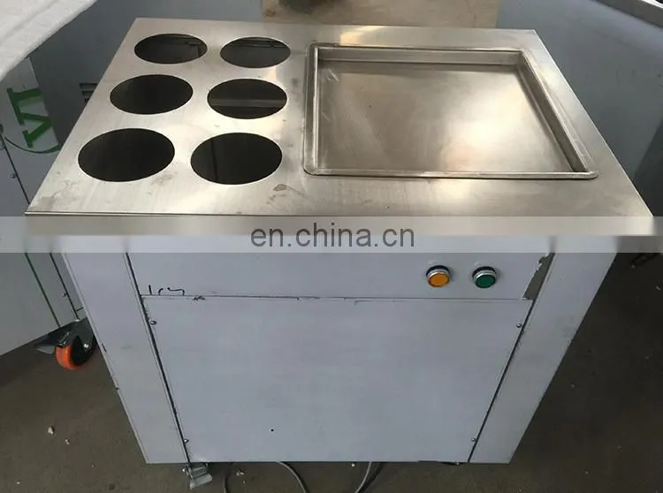 8-10L/H 1pan Ice Pan Fryer Rolling Fried Yogurt Frying Fried Ice Cream Roll Machine Roller Maker