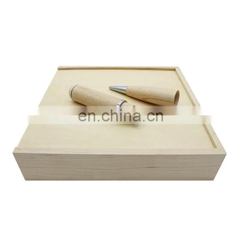 Maple Wood USB Flash Drive 3.0 Engrave Custom Logo Photo Album Box 18*17*5.5cm