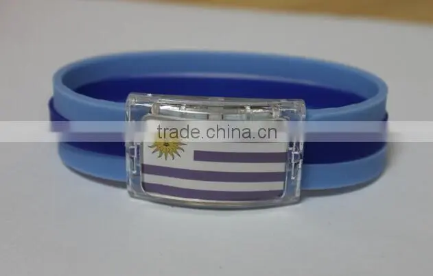 New Fashion Men Punk Charm Bracelet Silicone Bangle Sports Casual Wristband Birthday Gift