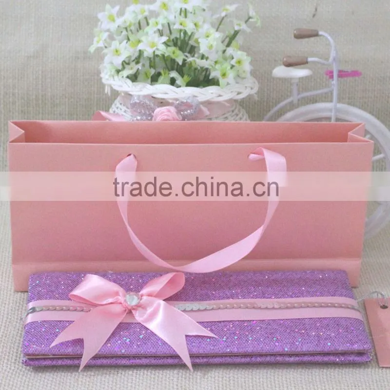 2016 New Product Glitter Fancy Greeting Wedding Cards