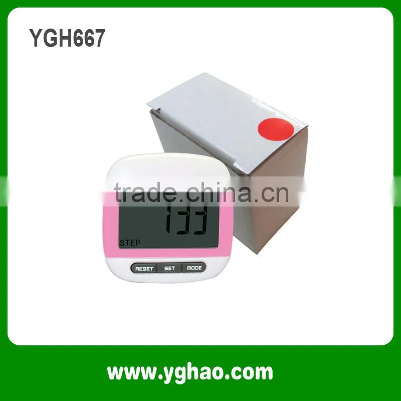 China Supplier 3 Silicone key Count Step Pedometer