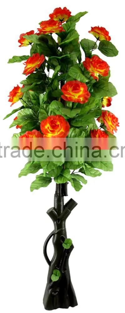 China manufacturer artificial plants artificial green trees with fruits and flowers ,fake flower and fruit trees
