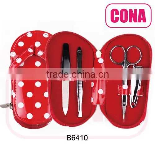 Manicure Pedicure Set,the elegant slippers shaped,cute 4pcs of tools