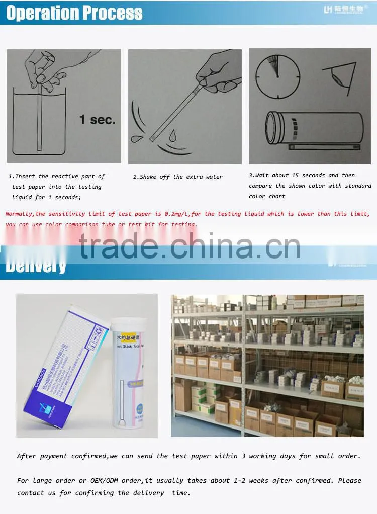 wholesale soft water total hardness indicator paper