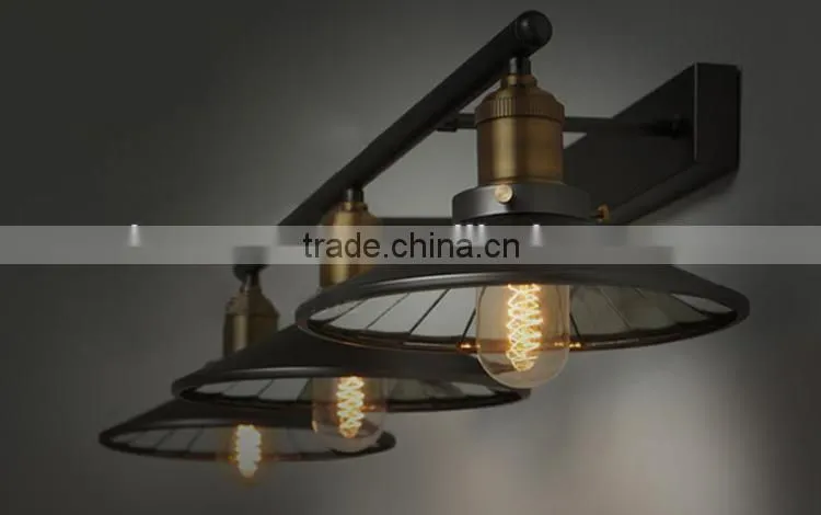 Three Edison Bulbs Antique Lofy Style Modern Wall Lamp