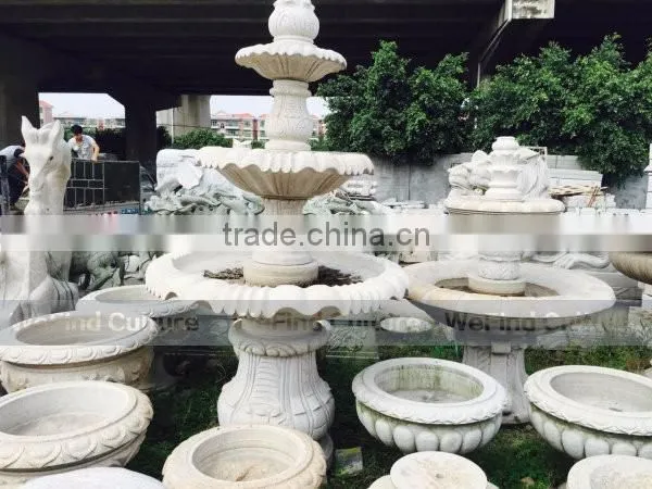 Artificial Landscape Round Stone Waterfall Fountain for Garden