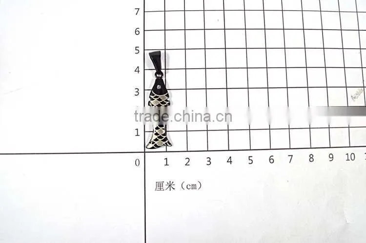 Charm black fish china supplier customized logo man pendant