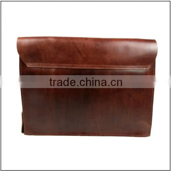 Vintage messenger bag for men coffee small leather messenger bag