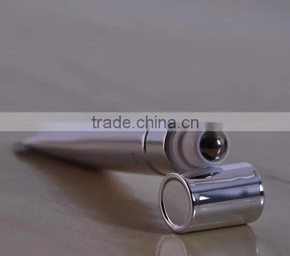 15ml Lip gloss container with three ball insert,cosmetic flexible tube packaging