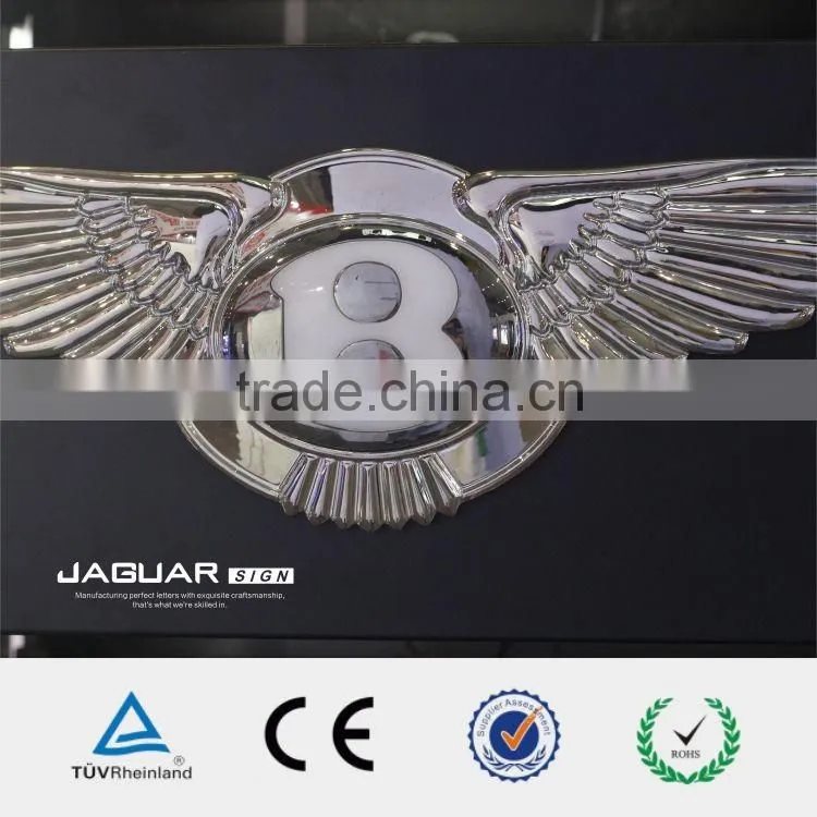 Custom ABS and brushed aluminum 3D chrome metal auto emblems car logo