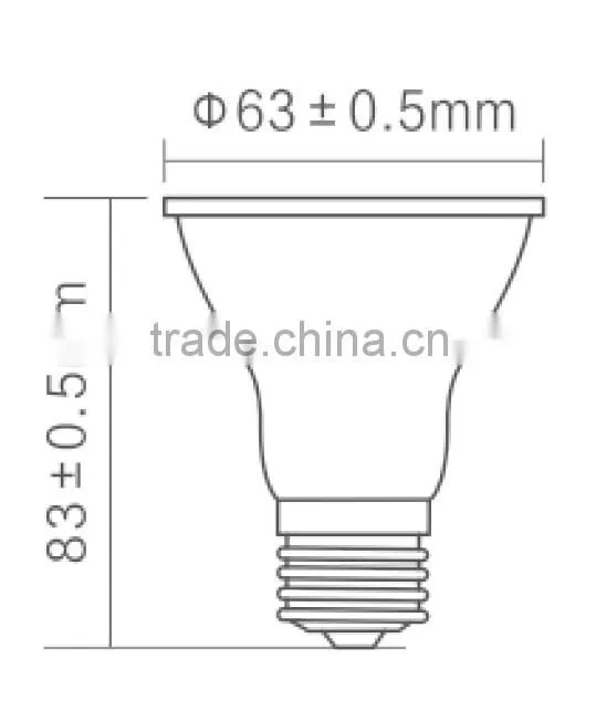 Real manufacturer 8w led par light e27 par 20 led par20 led 8w