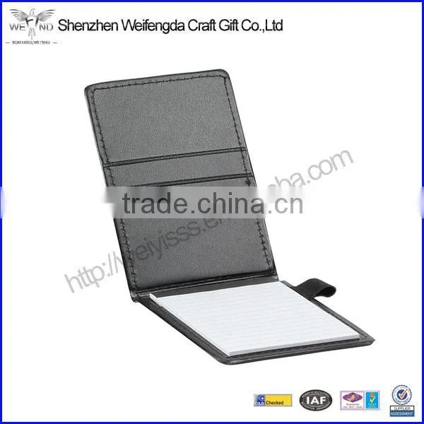 Wholesale Factory Business Card Slots Personal Leather Notepad Folder