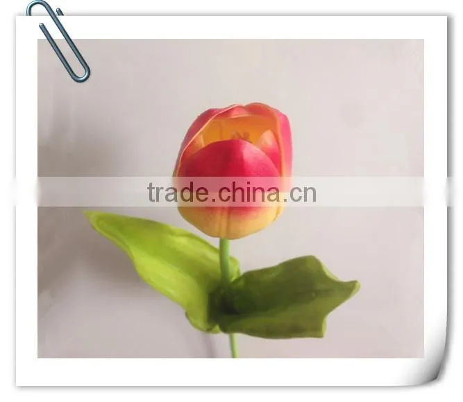 Long stem and low price pink artificial tulip wholesale