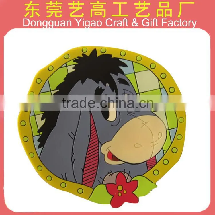 Factory Hot sale eco friendly Soft PVC drink coaster, rubber pvc coaster
