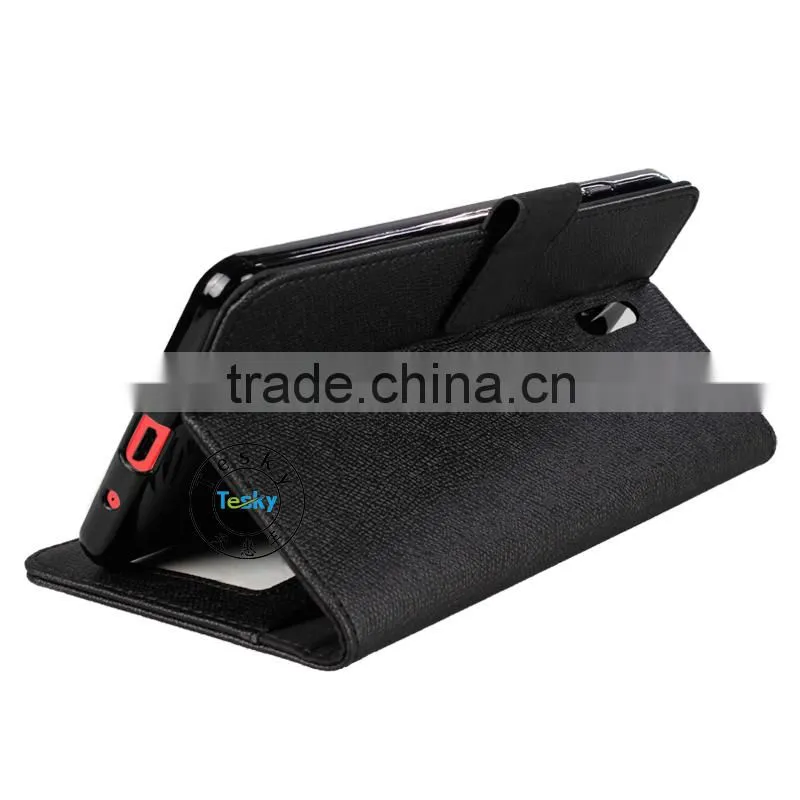 PU Leather Case For HTC Desire 612 Case ,For HT Desire 612 Wallet Case Black