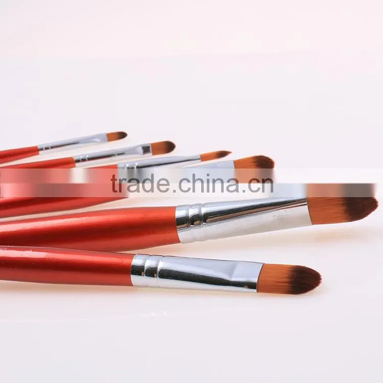 6pcs Filbert Shape Nylon Hair Artsit Brush For Oil Painting Brushes