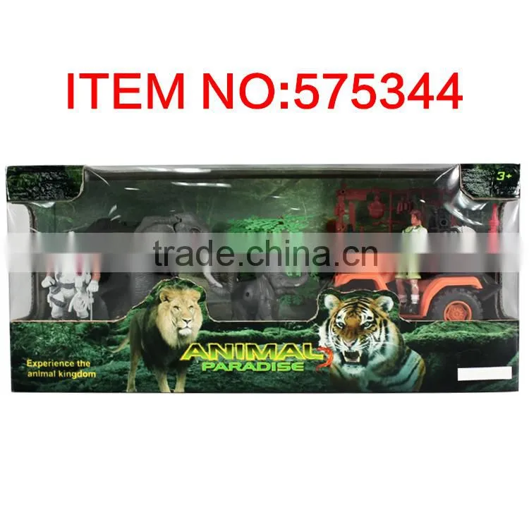 New products zoo animal set toy for kids play