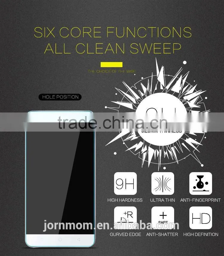 Brand new tempered glass screen protector for mobile phone coolpad K1 8729 with high quality
