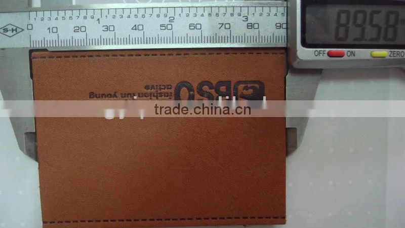 89.5*64mm orange colour real jeans leather patch