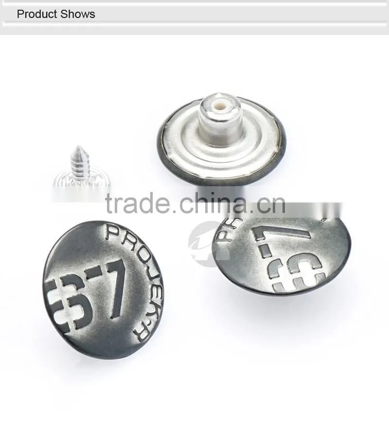 Cheaper Embossed Logo Custom Made Clothing Button